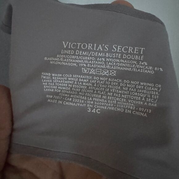 Victoria's Secret Lined Demi Buste Double Bra 34C - Picture 9 of 9